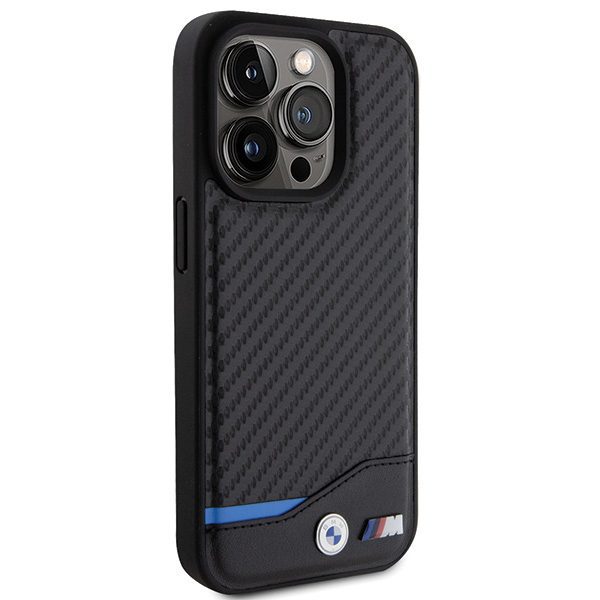 BMW case for iPhone 15 Pro 6,1" BMHCP15L22NBCK black HC PU Carbon