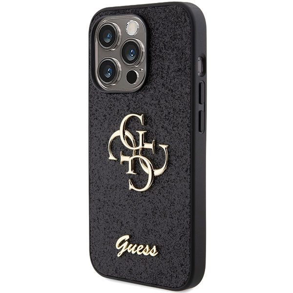 Guess case for iPhone 15 Pro Max 6,7" GUHCP15XHG4SGK black HC Fixed Glitter Big 4G