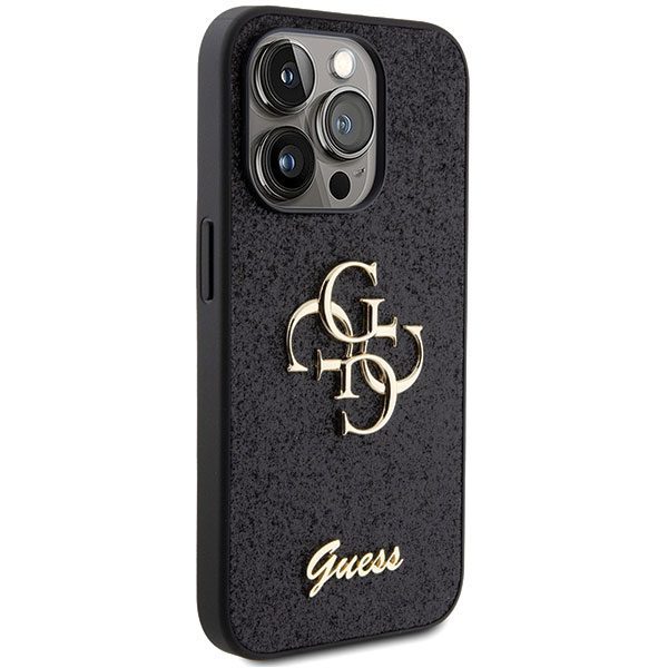 Guess case for iPhone 15 Pro Max 6,7" GUHCP15XHG4SGK black HC Fixed Glitter Big 4G