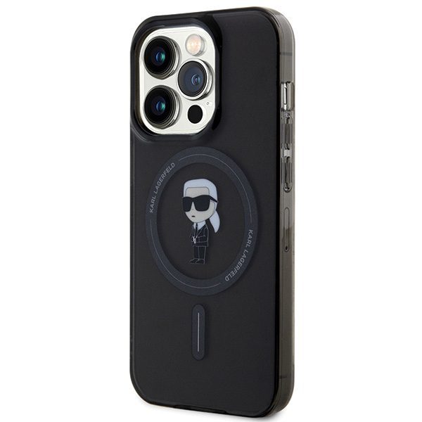 Karl Lagerfeld case for iPhone 15 Pro 6,1" KLHMP15LHFCKNOK black HC Magsafe IML Ikonik