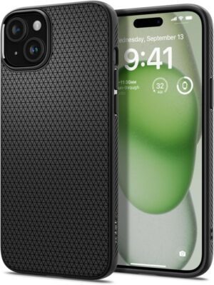 Spigen Liquid Air case for iPhone 15 Plus 6,7" matte black