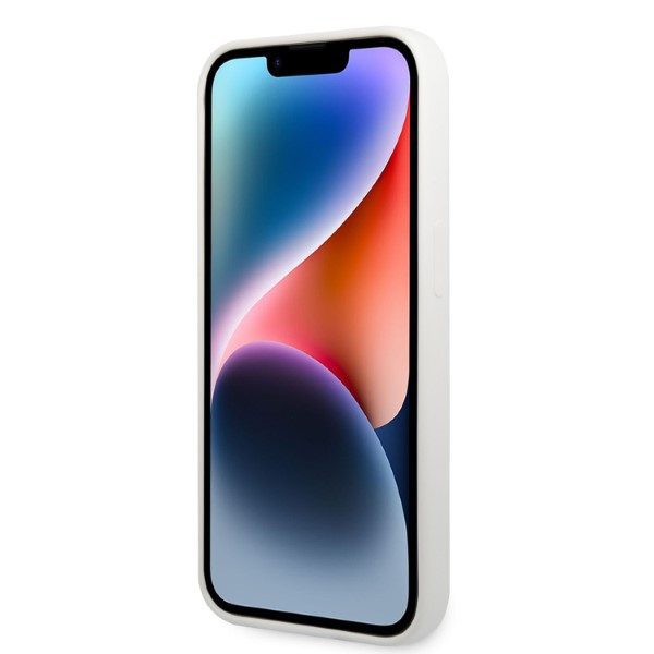 Karl Lagerfeld case for iPhone 14 Pro Max 6,7" KLHCP14XSNIKBCH white hardcase Silicone Ikonik