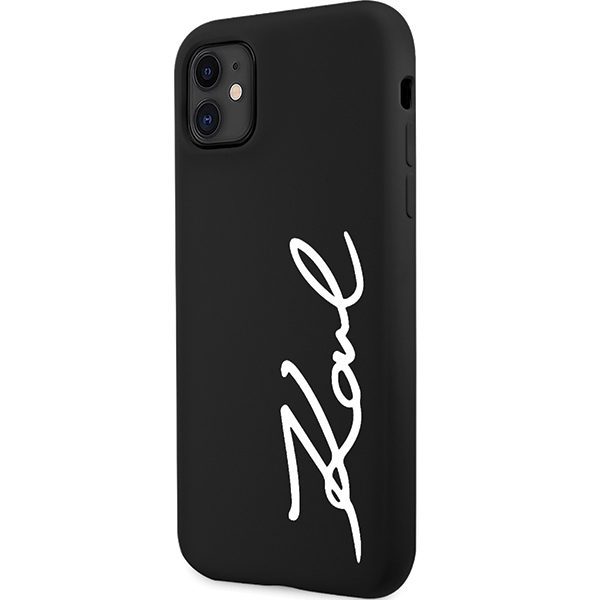 348424_oryg Karl Lagerfeld case for iPhone 11 / XR KLHCN61SKSVGK black hardcase Silicone Signature