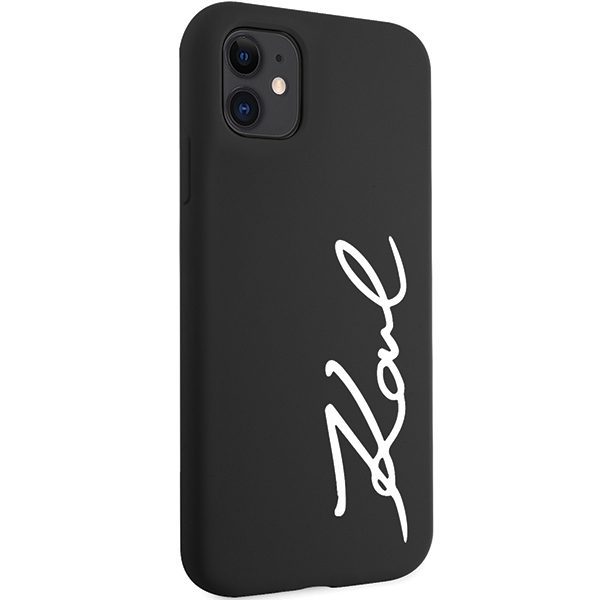 348426_oryg Karl Lagerfeld case for iPhone 11 / XR KLHCN61SKSVGK black hardcase Silicone Signature