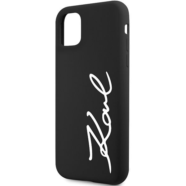 348428_oryg Karl Lagerfeld case for iPhone 11 / XR KLHCN61SKSVGK black hardcase Silicone Signature