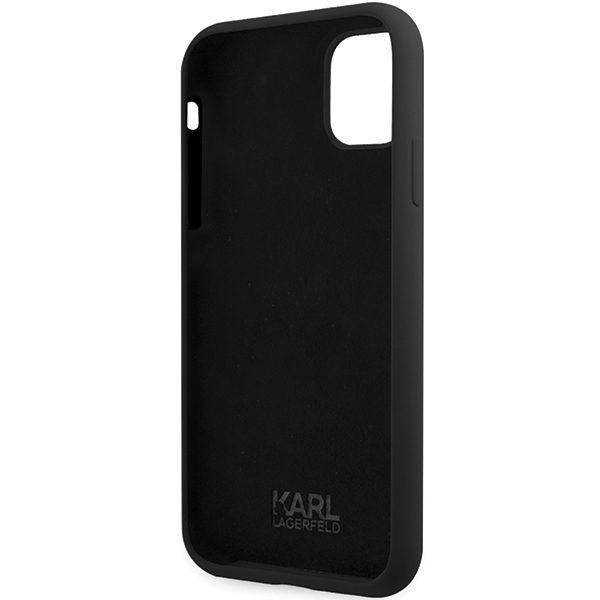 348429_oryg Karl Lagerfeld case for iPhone 11 / XR KLHCN61SKSVGK black hardcase Silicone Signature