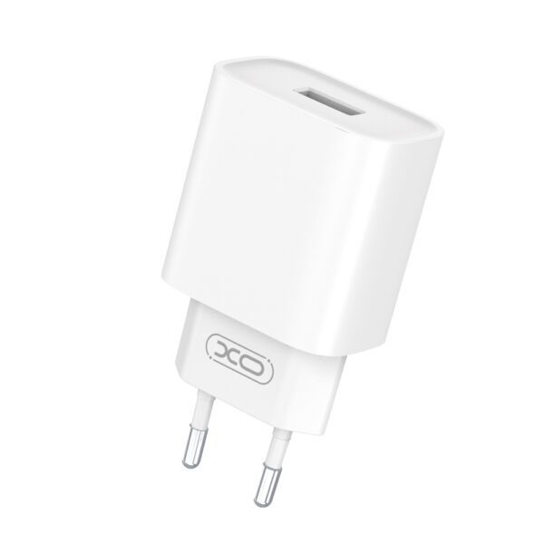 348919_oryg XO wall charger CE02D QC 3.0 18W 1x USB white + USB-C cable