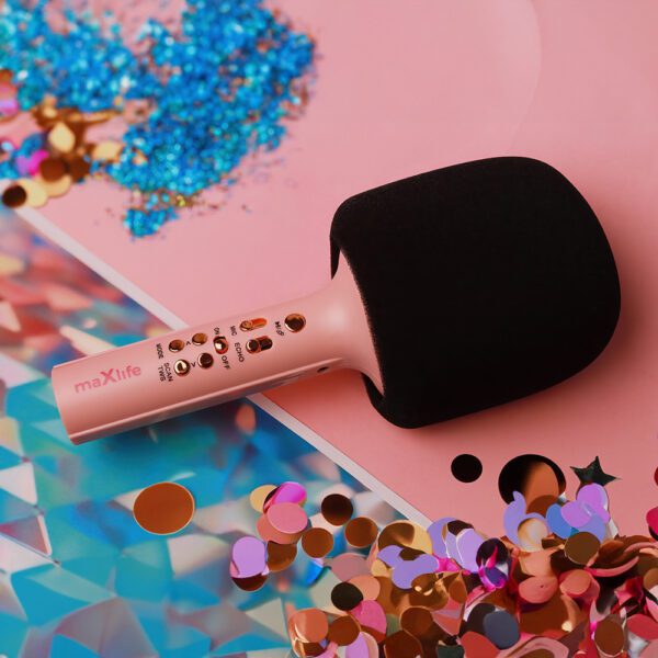 Maxlife Bluetooth microphone with speaker MXBM-600 pink