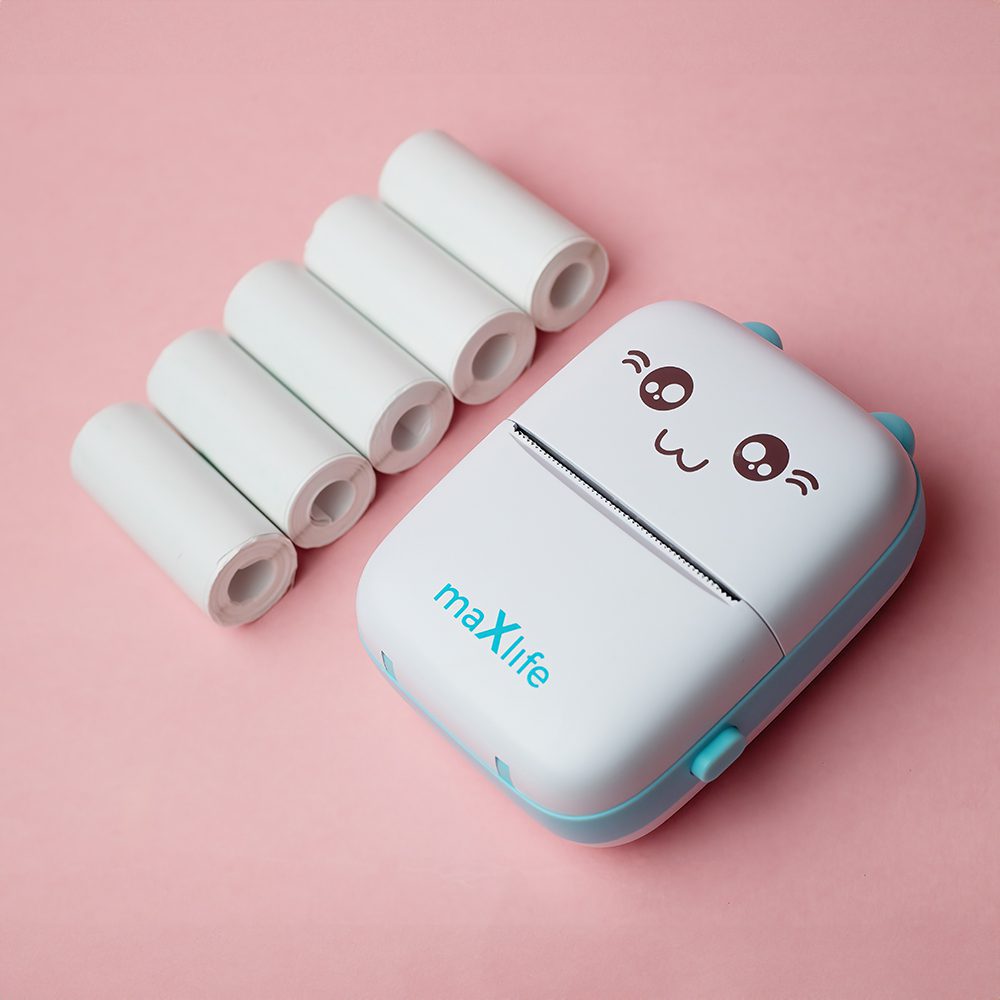 Maxlife BT thermal printer MXTP-100 blue