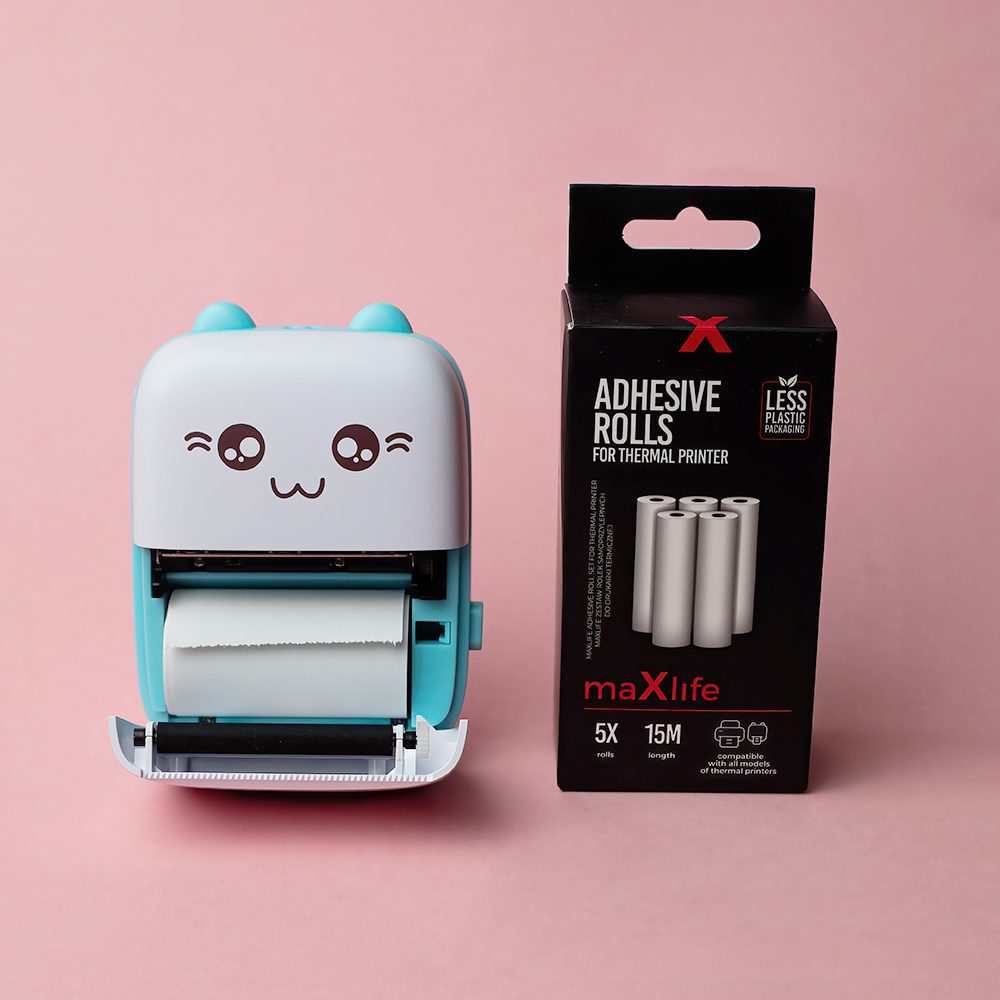 Maxlife BT thermal printer MXTP-100 blue