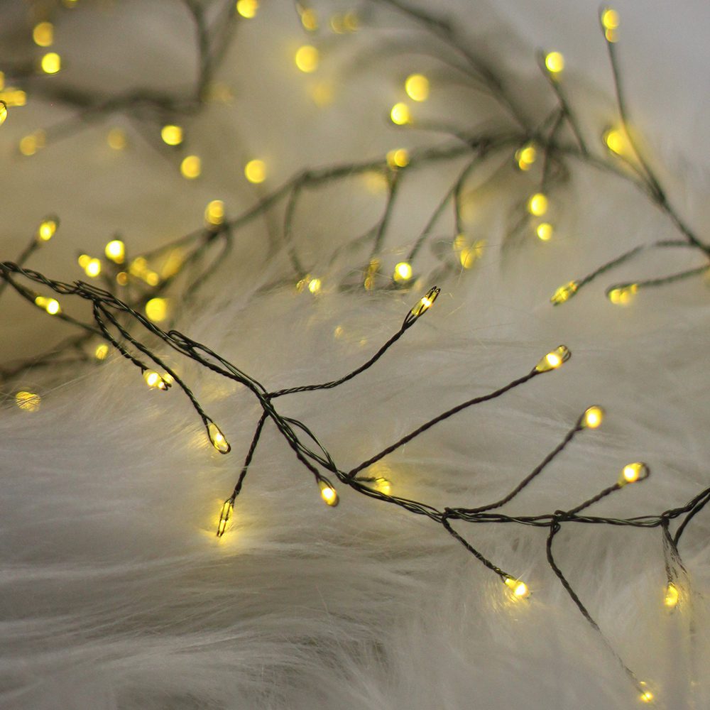 String Light GREEN TWIG CLF-01 600LED yellow 6m + 5m cable Forever Light