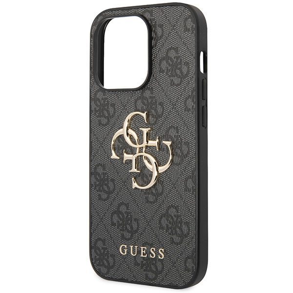 Guess case for iPhone 15 Pro 6,1" GUHCP15L4GMGGR grey hardcase 4G Big Metal Logo