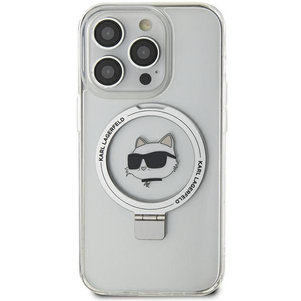 Karl Lagerfeld case for iPhone 15 Pro Max 6,7" KLHMP15XHMRSCHH white HC Magsafe Ringstand CH