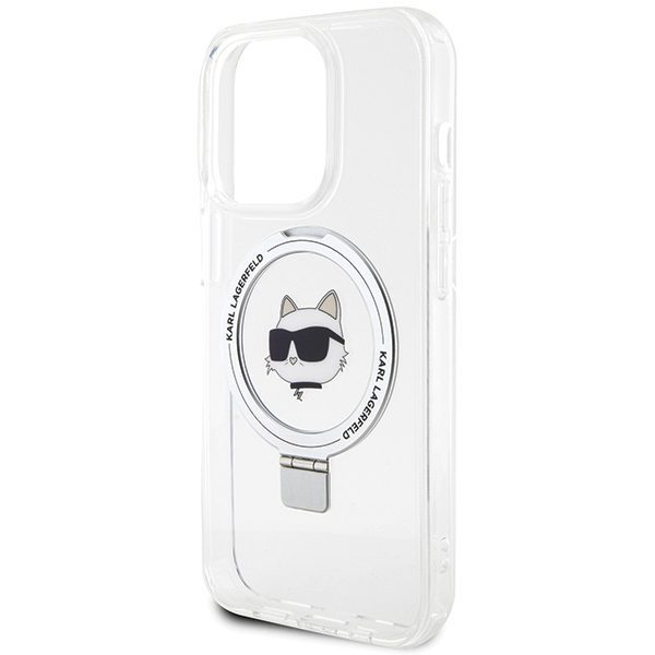 Karl Lagerfeld case for iPhone 15 Pro Max 6,7" KLHMP15XHMRSCHH white HC Magsafe Ringstand CH