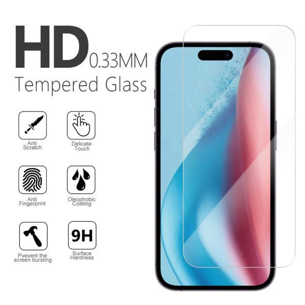 Tempered glass 2,5D Premium for iPhone 16 Pro / 17 / 17 Pro