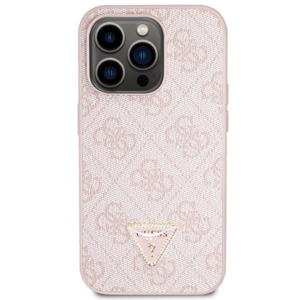 357564_oryg Guess case for iPhone 15 Pro 6,1" GUHCP15LP4TDSCPP pink hardcase Crossbody 4G Metal Logo