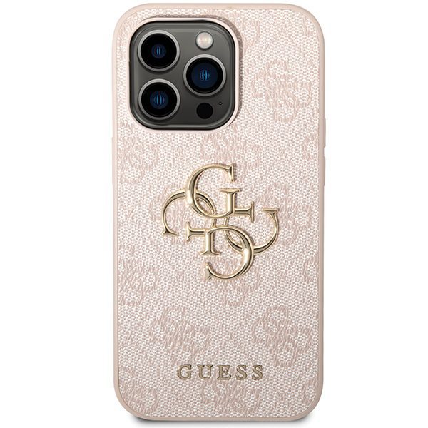 Guess case for iPhone 15 Pro Max 6,7" GUHCP15X4GMGPI pink hardcase 4G Big Metal Logo