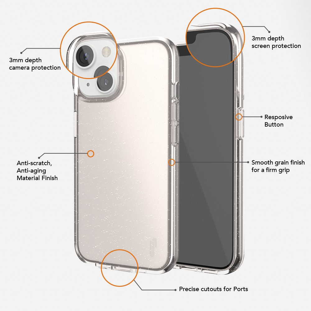 Ugly Rubber Vogue case for iPhone 15 Plus 6,7" rose gold