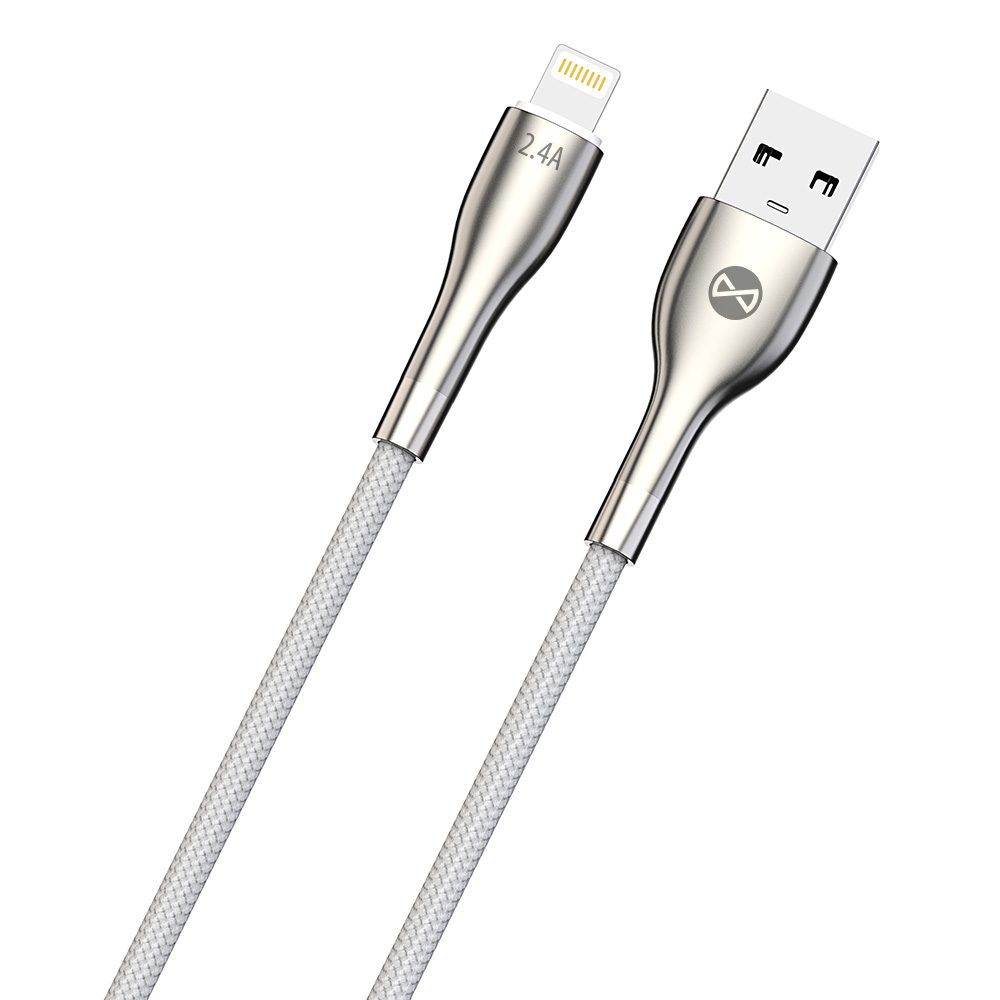 Forever Sleek cable USB - Lightning 1,0 m 2.4A white