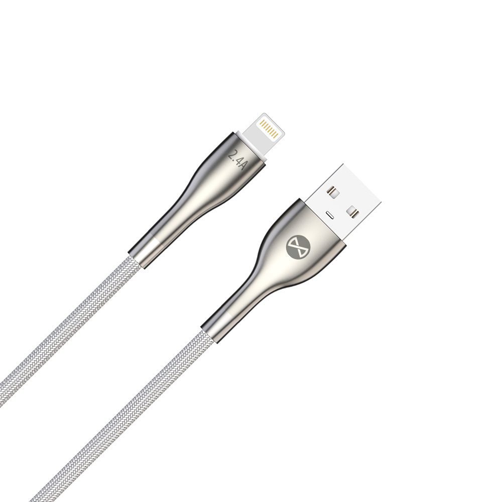 Forever Sleek cable USB - Lightning 1,0 m 2.4A white