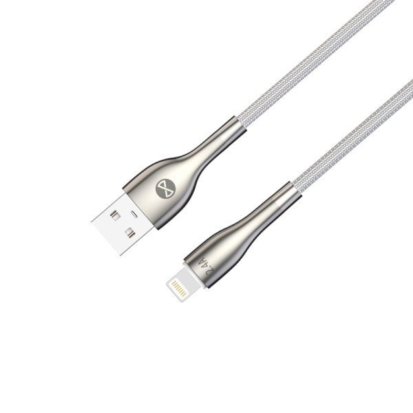 Forever Sleek cable USB - Lightning 1,0 m 2.4A white