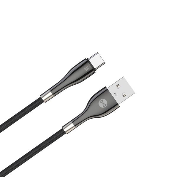 Forever Sleek cable USB - USB-C 1,0 m 3A black