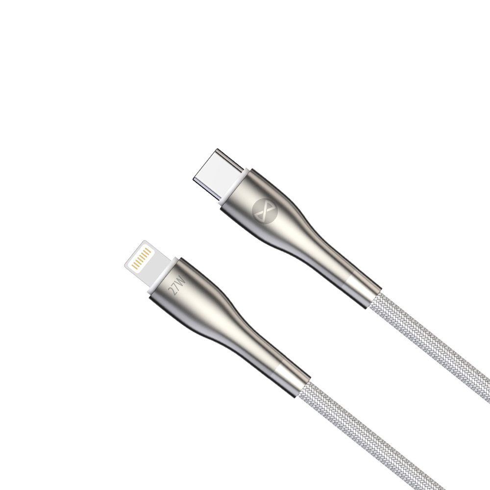 Forever Sleek cable USB-C - Lightning 1,0 m 27W white