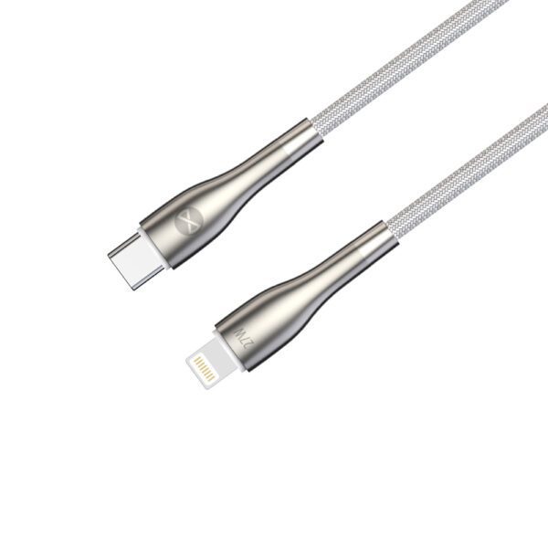 Forever Sleek cable USB-C - Lightning 1,0 m 27W white