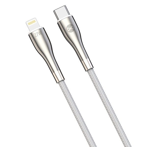 Forever Sleek cable USB-C - Lightning 1,0 m 27W white