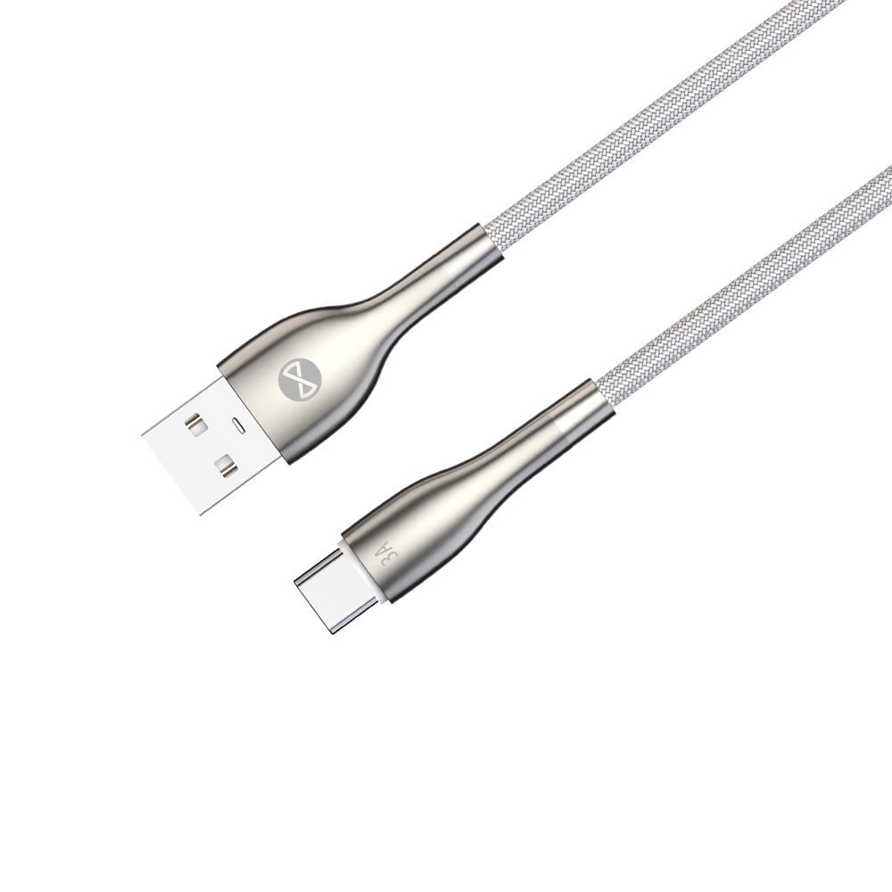 Forever Sleek cable USB - USB-C 1,0 m 3A white