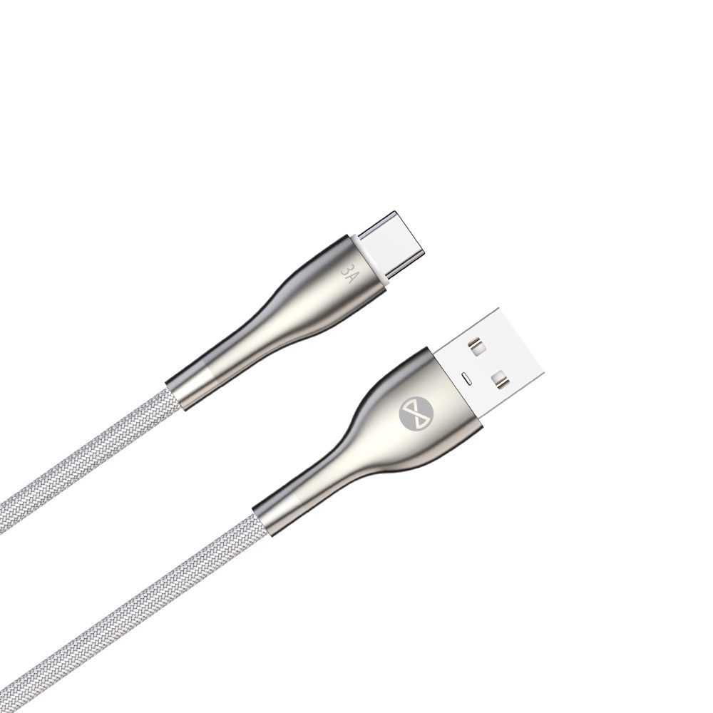 Forever Sleek cable USB - USB-C 1,0 m 3A white