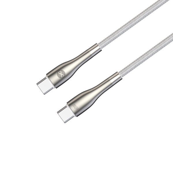 Forever Sleek cable USB-C - USB-C 1,0 m 60W white