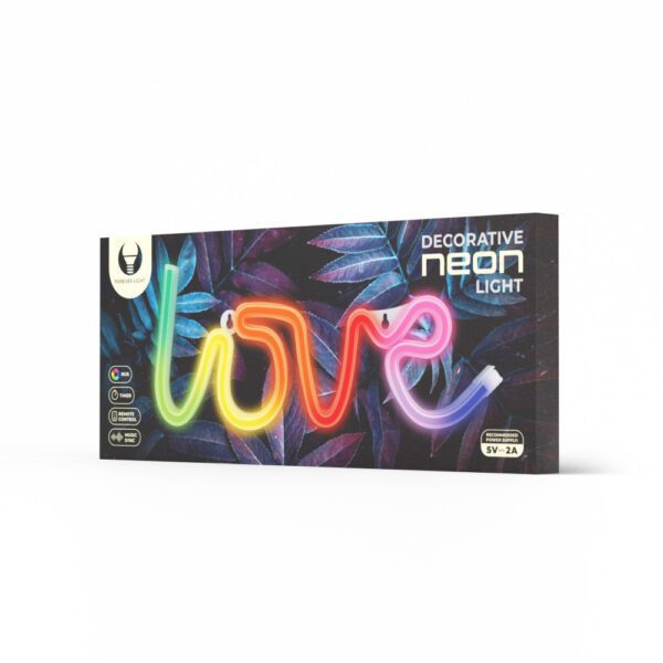 Neon LED RGB LOVE FLRN01 + RC Forever Light