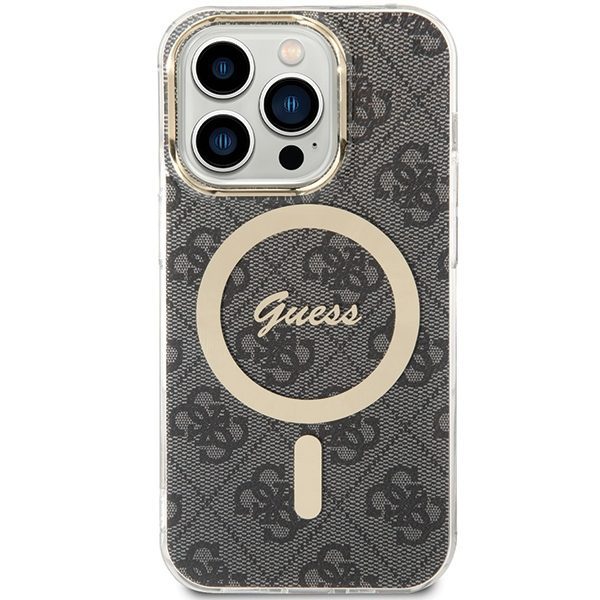 Guess case for iPhone 15 Pro 6,1" GUHMP15LH4STK black HC MAGSAFE IML 4G B