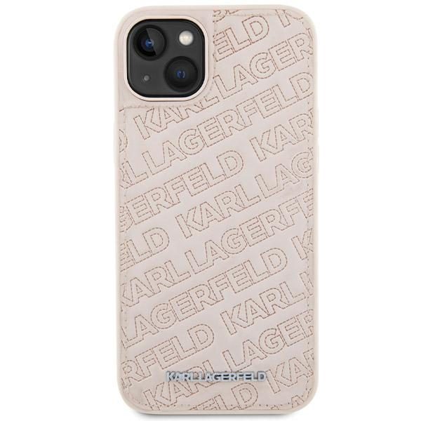 Karl Lagerfeld case for iPhone 15 6,1" KLHCP15SPQKPMP pink HC QUILTED K PATTERN
