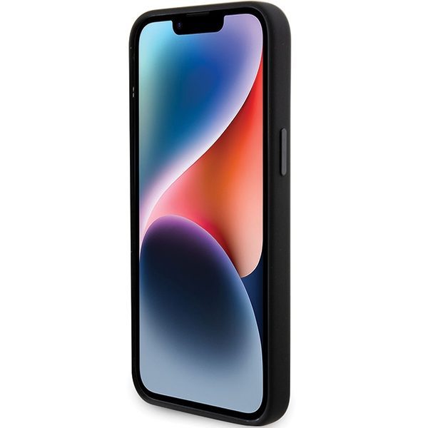 Karl Lagerfeld case for iPhone 15 Pro 6,1" KLHCP15LSMHCNPK black HC SILICONE C METAL PIN