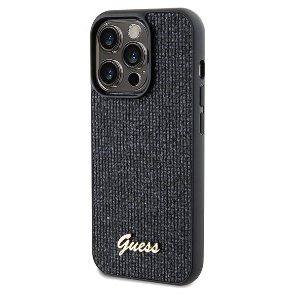 362588_oryg Guess case for iPhone 14 Pro 6,1" GUHCP14LPMSDGSK HC PU DISCO SCRIPT METAL BLACK