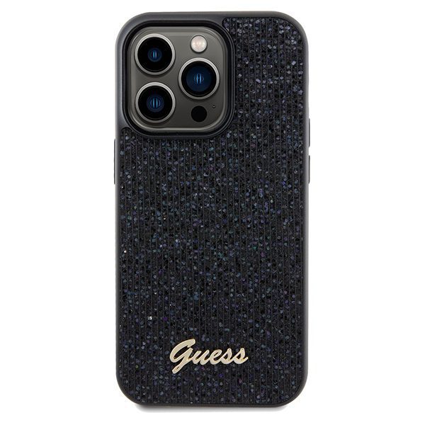 362589_oryg Guess case for iPhone 14 Pro 6,1" GUHCP14LPMSDGSK HC PU DISCO SCRIPT METAL BLACK