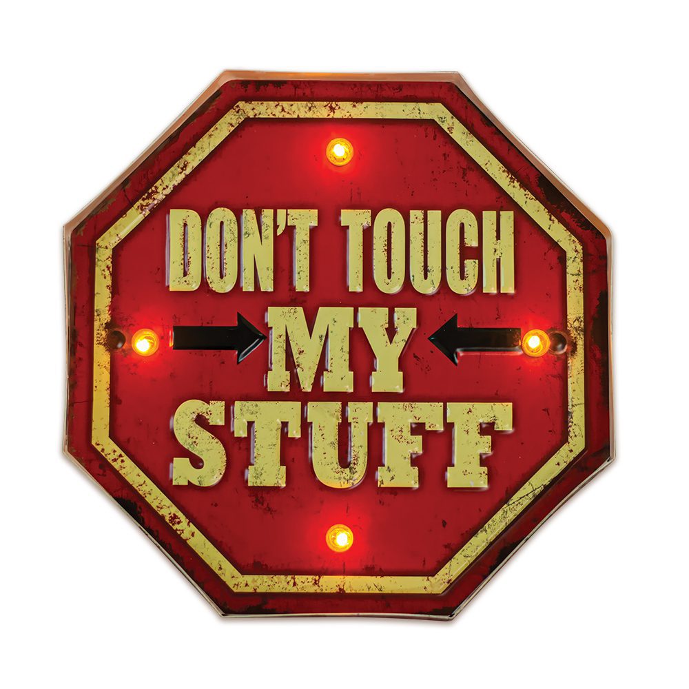 RETRO Metal Sign LED Don't Touch Forever Light