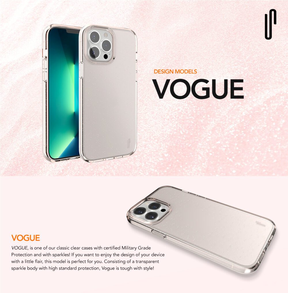 Ugly Rubber Vogue case for iPhone 15 Plus 6,7" rose gold