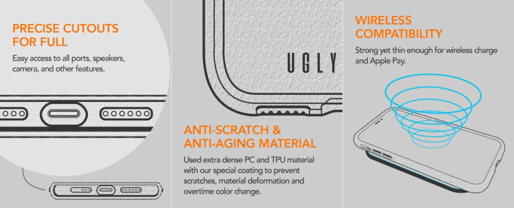 Ugly Rubber Vogue case for iPhone 15 Plus 6,7" rose gold