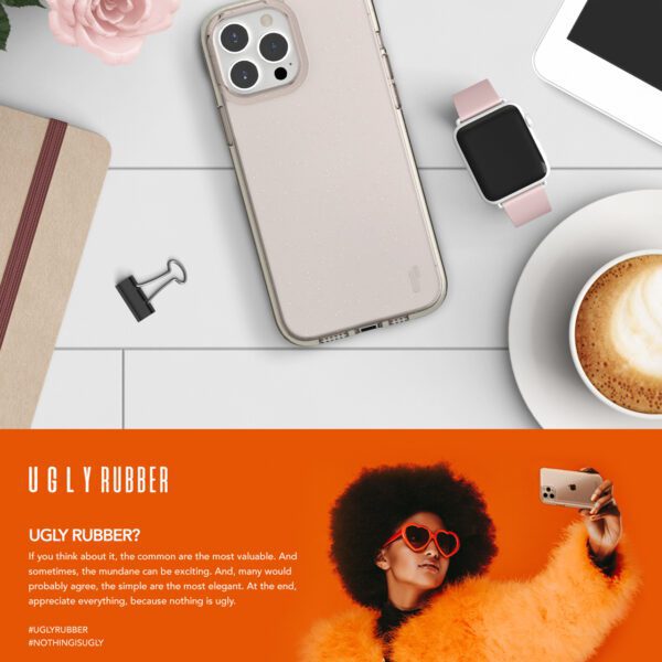 Ugly Rubber Vogue case for iPhone 15 Plus 6,7" rose gold