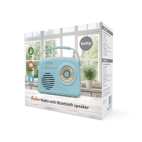 Setty Bluetooth speaker with radio Retro P350 blue