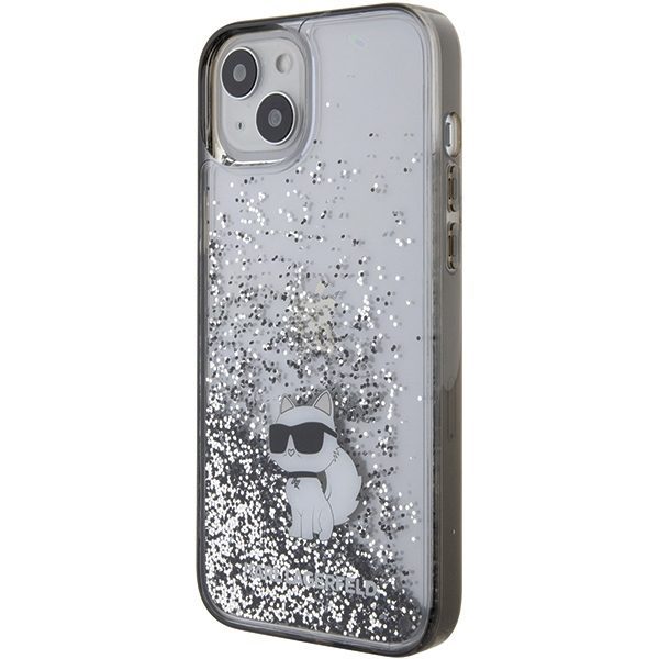 Karl Lagerfeld case for iPhone 15 Plus 6,7" KLHCP15MLKCNSK transparent HC LIQ. GLITTER C