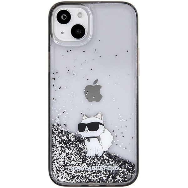 Karl Lagerfeld case for iPhone 15 Plus 6,7" KLHCP15MLKCNSK transparent HC LIQ. GLITTER C