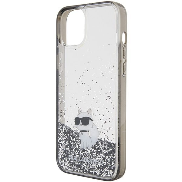 Karl Lagerfeld case for iPhone 15 Plus 6,7" KLHCP15MLKCNSK transparent HC LIQ. GLITTER C