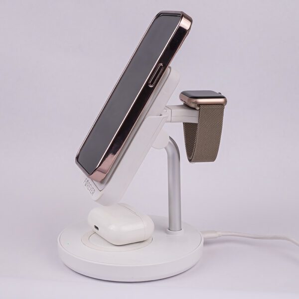 Forever MACS-100 magnetic wireless charging station with power bank white 5in1