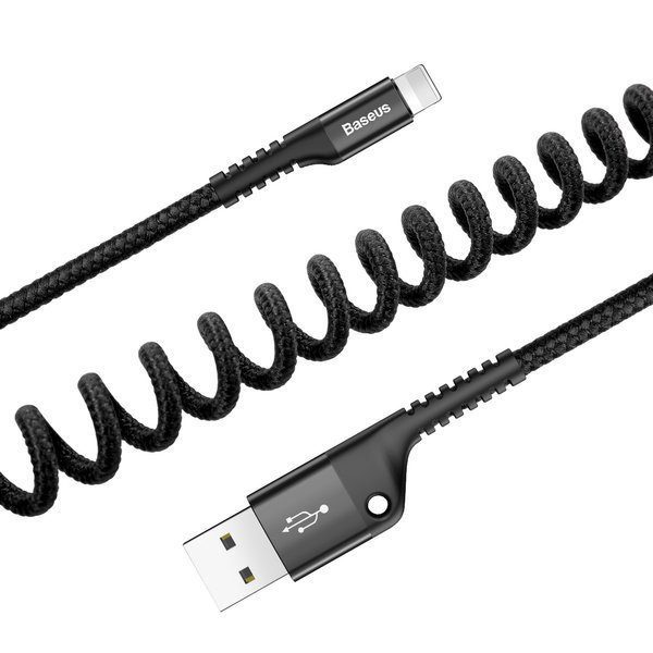 Baseus cable Fish Eye USB - Lightning 1,0m 2A black spring