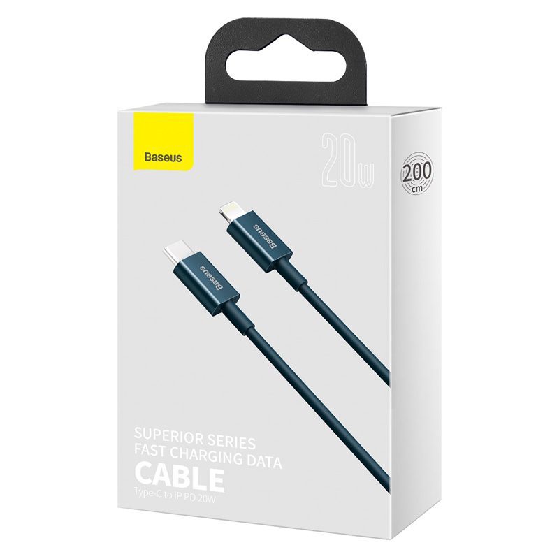 Baseus cabel Superior PD USB-C - Lightning 2,0m blue 20W