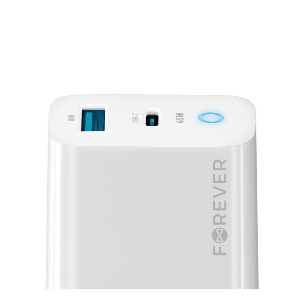 367715_oryg Forever TC-06-65AC GaN PD QC charger 1x USB-C 1x USB 65W white